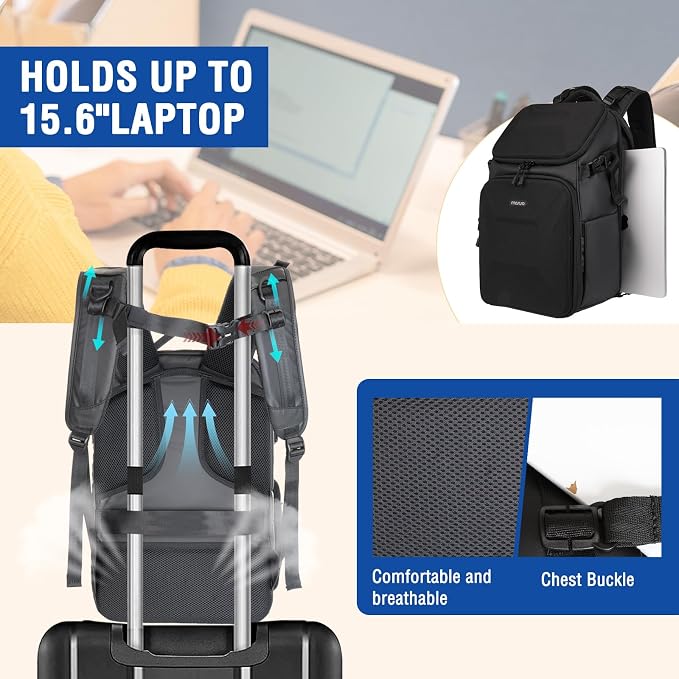 MOSISO Camera Backpack, DSLR Camera Bag - Image 7