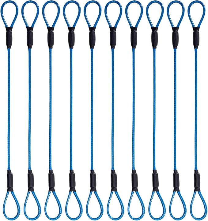 3.3mm Steel Wire Rope Outdoor Travel Security Cable Lock, Braided Steel Coated by MiMetty