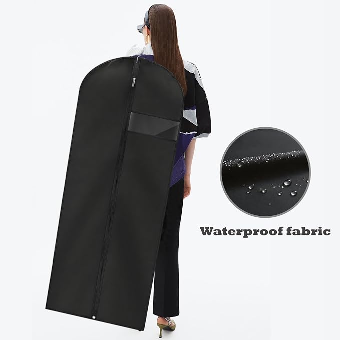 Dress Bags for Gowns Long, Suit Bag Cover for Storage and Travel, 2 Pack - Image 6