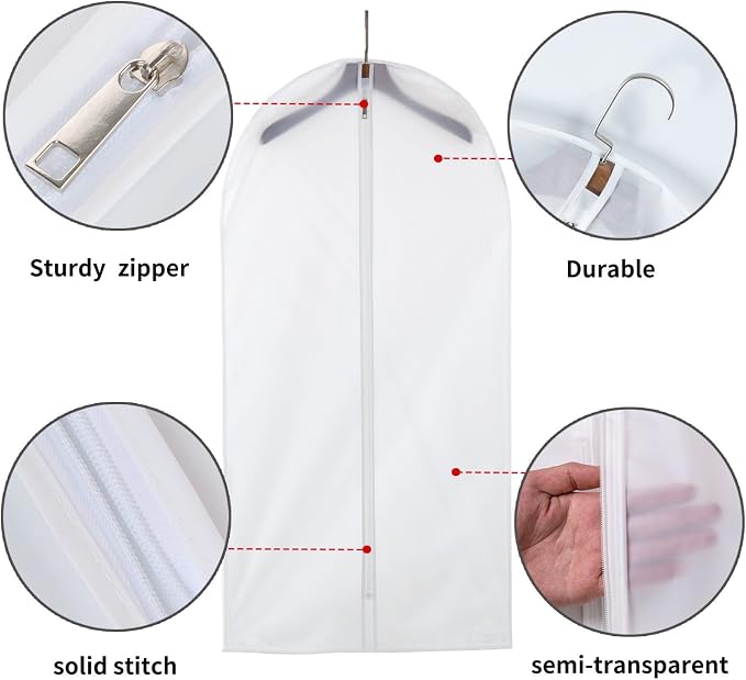 Clear Garment Bags Clothes Covers Protecting Dusts - Image 3