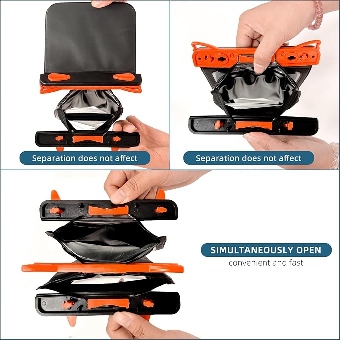 Waterproof Phone Pouch Double Pocket, Floating IPX8 8.5 inch Waterproof Phone - Image 8