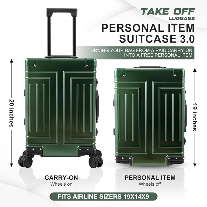 All Aluminum Carry On Luggage，Cut from Whole Aluminum Sheet，22x14x9 Airline - Image 5