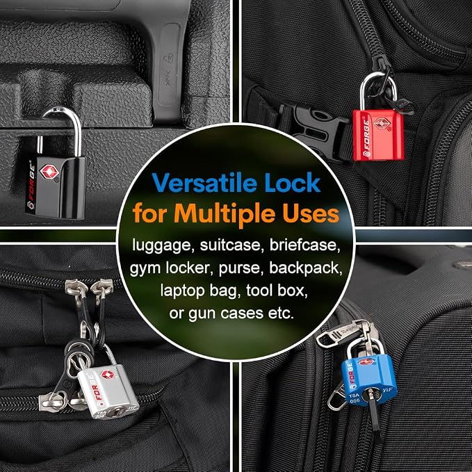 TSA Approved Luggage Locks, Ultra-Secure Dimple Key Travel Locks - Image 6