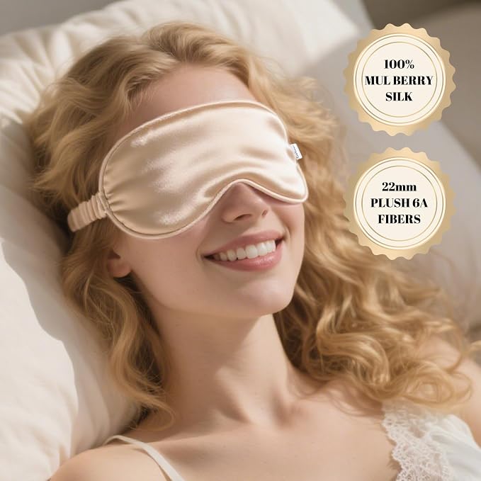 Pure 22 Momme 6A Grade Mulberry Silk Sleep Mask - Image 2