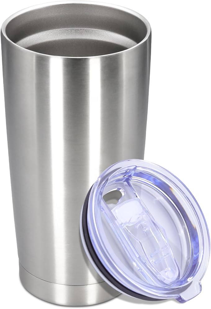 20 oz Tumbler with lid Double Wall Vacuum Insulated Tumblers Stainless Steel by Providethebestproducts