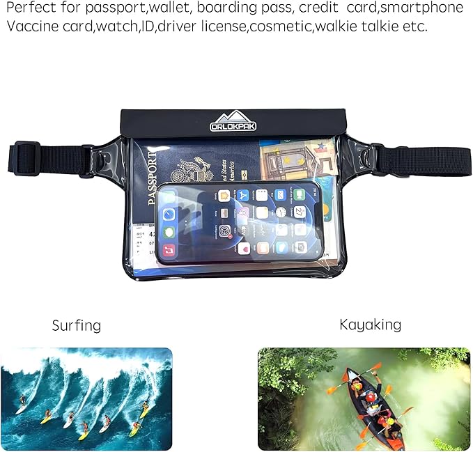 DRLOKPAK Waterproof Waist Bag Pouch Fanny Pack Bum Bag - Image 8