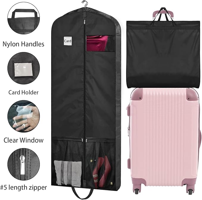 Dress Bags for Gowns Long, Dress Bags for Closet Storage and Traveling - Image 3