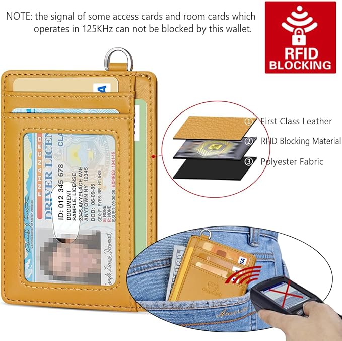 FurArt Slim Minimalist Wallet, Front Pocket Wallets, RFID Blocking, Credit Card - Image 5