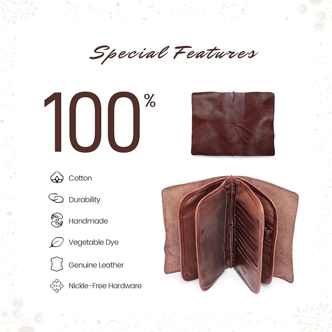 Genuine Leather Nomad Organizer Travel Wallet | Women's Wallet Clutch Passport - Image 4