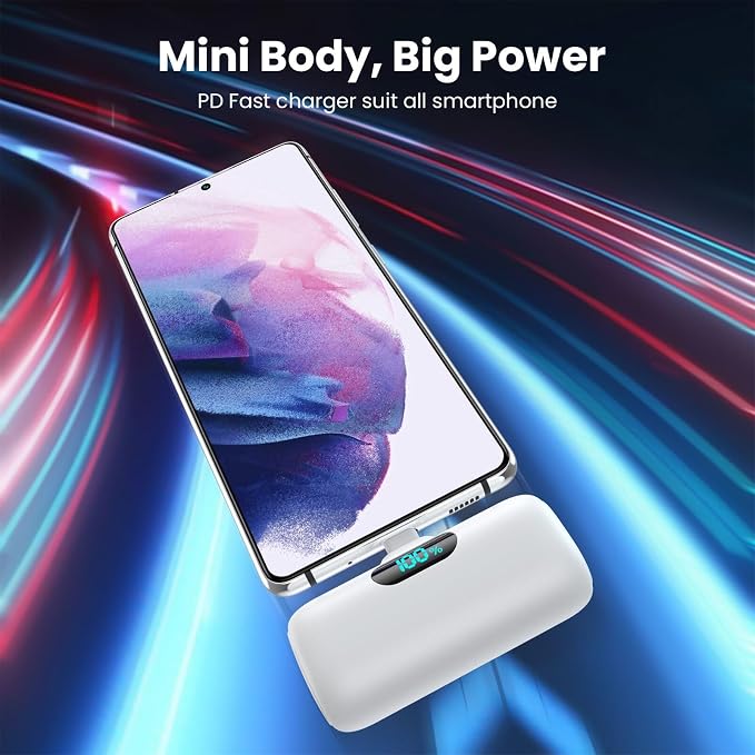 Mini Portable Charger 5000mAh Power Bank, 3A PD USB C Cell Phone Portable Power - Image 2