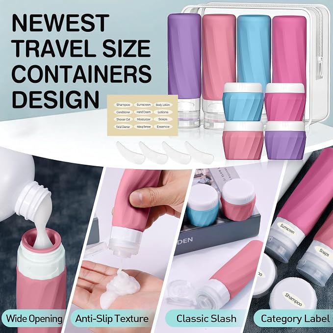 14pack Travel Bottles for Toiletries, TSA Approved Travel Size Toiletries - Image 5