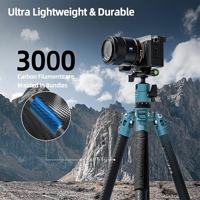Fotopro 62 Inch Carbon Fiber Tripod - Image 8