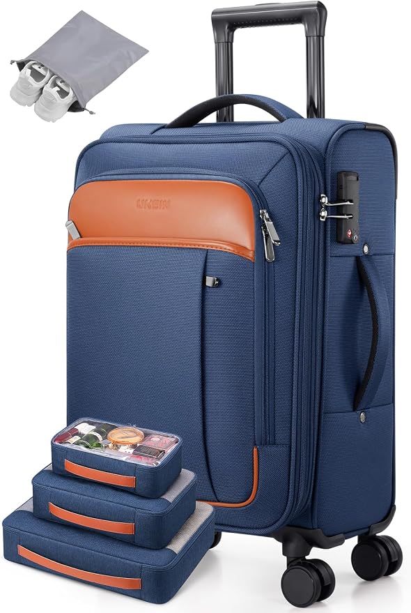 UKEIN Softside Expandable Carry On Luggage 22x14x9 Airline Approved, 20 Inch by UKEIN