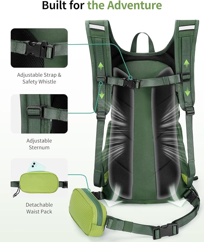ECOHUB Hydration Backpack for Men Women, 20L Lightweight Hiking Daypack Cycling - Image 2