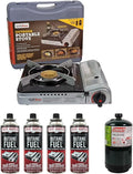 Dual Fuel Portable Stove Combo, Dual Fuel Butane & Propane Stove, 12K BTU by ChefMasterProfessional