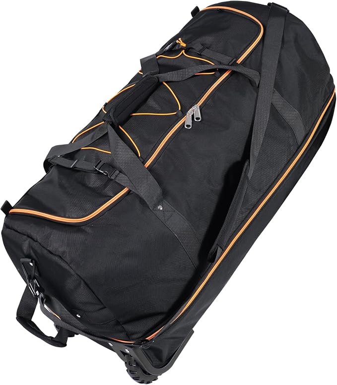 110L Expandable to 140L 32” Foldable Oxford Soft-Sided Rolling Duffle Bag by Unknown