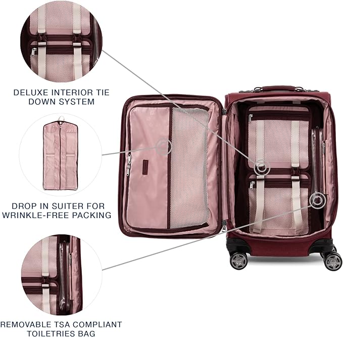 Travelpro Platinum Elite Softside Expandable Carry on Luggage, 8 Wheel Spinner - Image 5