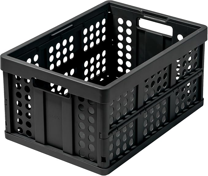 Clax® crate | folding box | basket | 48 qt | black by CLAX