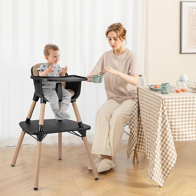 BABY JOY High Chair, 5 in 1 Convertible Highchair - Image 9