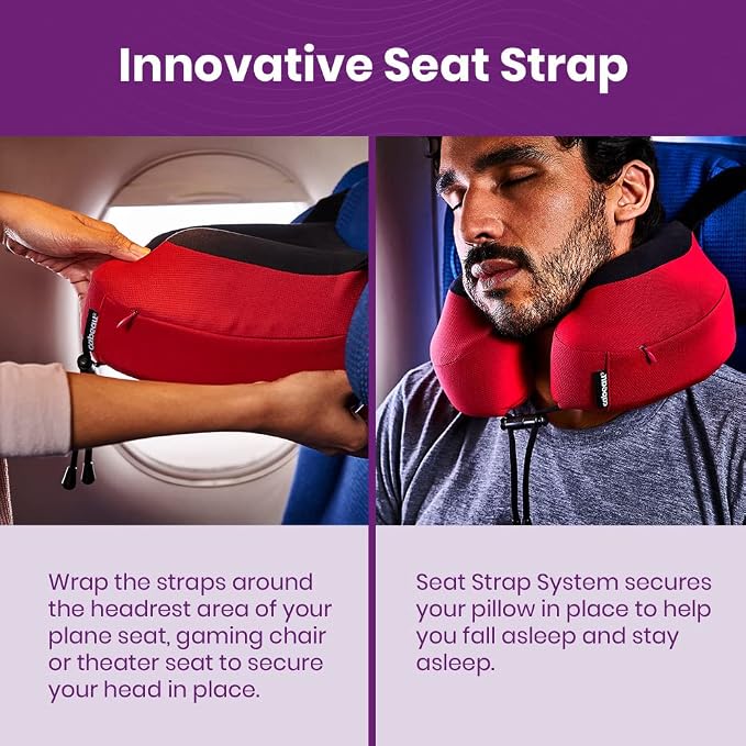 Cabeau Evolution S3 Travel Pillow – Straps to Airplane Seat – Ensures Your Head - Image 4