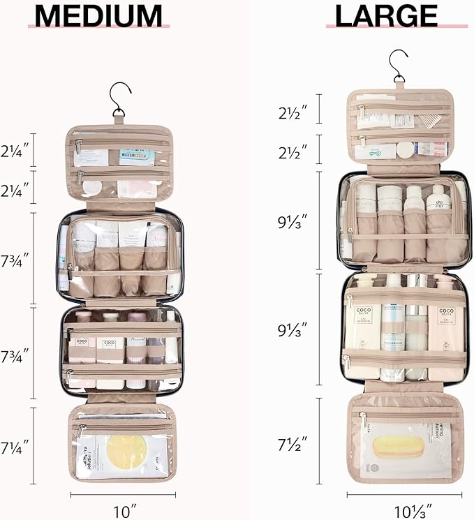BAGSMART Toiletry Bag Hanging Travel Makeup Organizer - Image 2