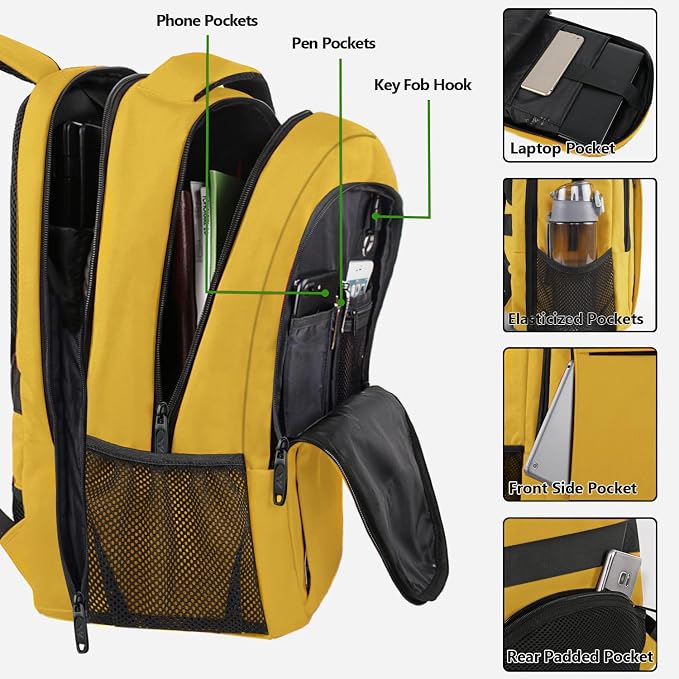 College Backpack, Extra Large TSA Friendly Carry On 17.3 Inch Laptop Backpack - Image 5