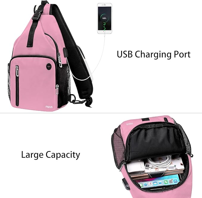 MOSISO Sling Backpack Bag, Crossbody Shoulder Bag Travel Hiking Daypack Chest - Image 2