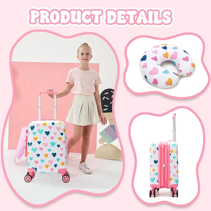 Kid’s Luggage Set 5 Piece Suitcase Set 16’’ Hardside Luggage - Image 4