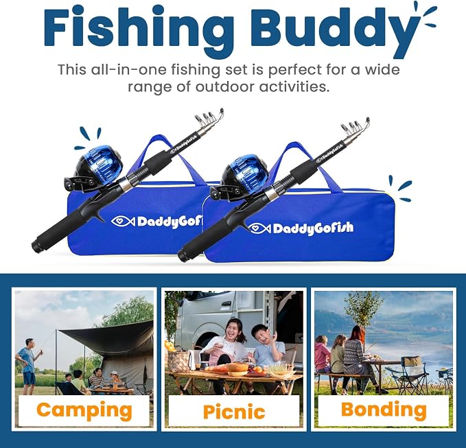 DaddyGoFish Kids Fishing Pole - Image 6