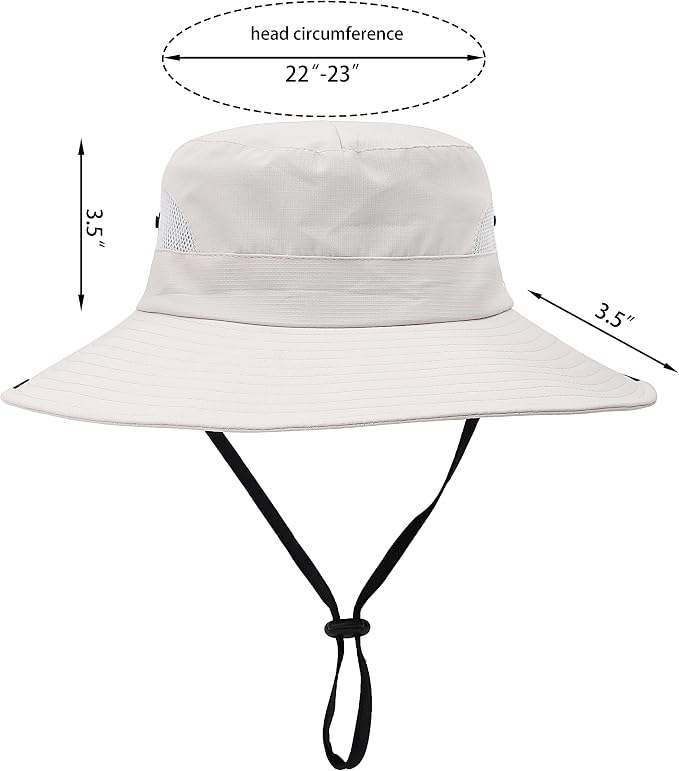 Womens Summer Sun Hat Beach Hat Wide Brim Outdoor UV Protection Hat Foldable - Image 2