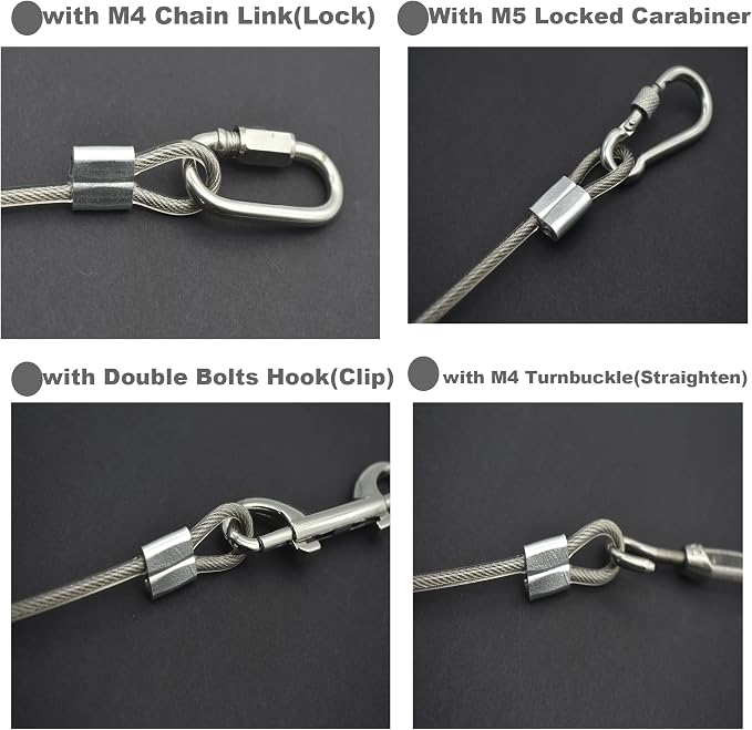 5 Pcs 5mm Wire 24 inch Vinyl Coated Stainless Steel Cable - Image 5