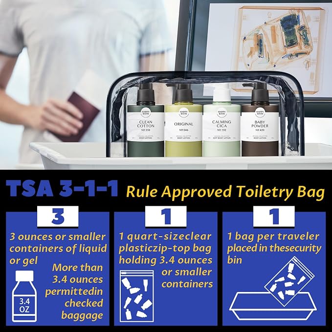 16 Pieces Clear Makeup Bags Bulk, TSA Approved Toiletry Bag - Image 3
