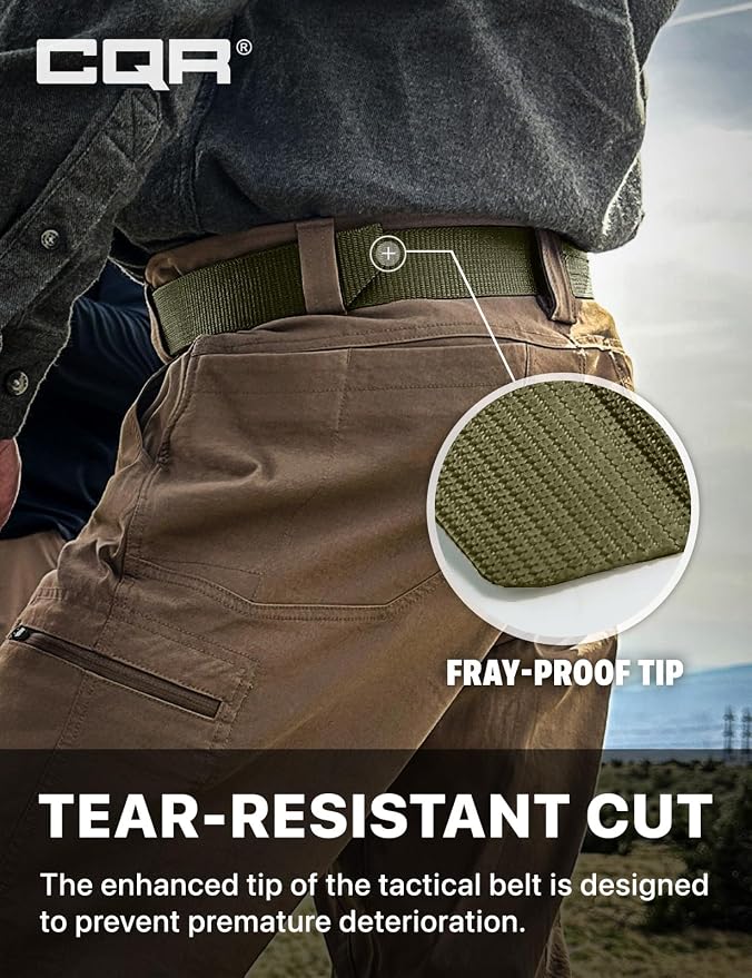 CQR Tactical Belt, Military Style Heavy Duty Belt, Webbing EDC Quick-Release - Image 5