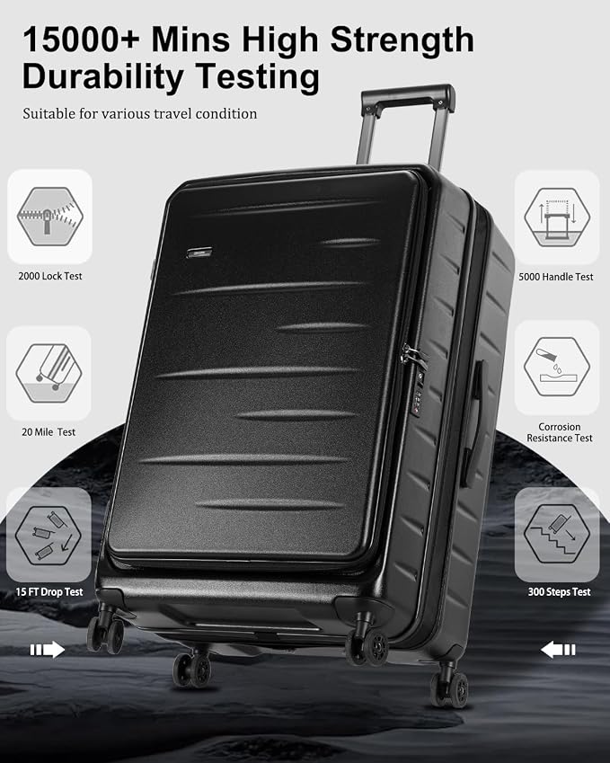 Expandable Checked Luggage, 28 Inch Luggage - Image 7