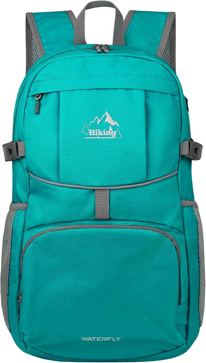 WATERFLY Hiking Foldable Daypack Backpack: 25L Ultra Lightweight Packable by Waterfly