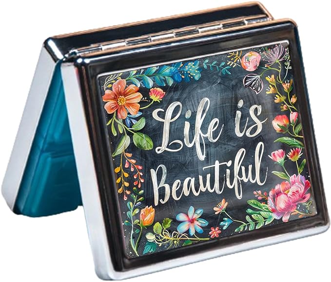Cute and Portable Metal Pill Organizer – 8 Compartments, Elegant Chrome Finish - Image 4