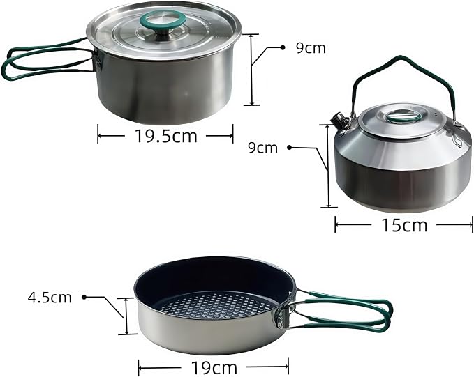 Stainless Steel Camping Cookware, and quick to heat up. Compact camping - Image 6