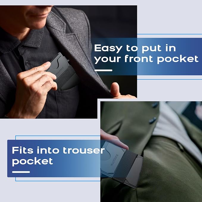 Mens Business Card Holder, Slim Card Wallet - Image 5