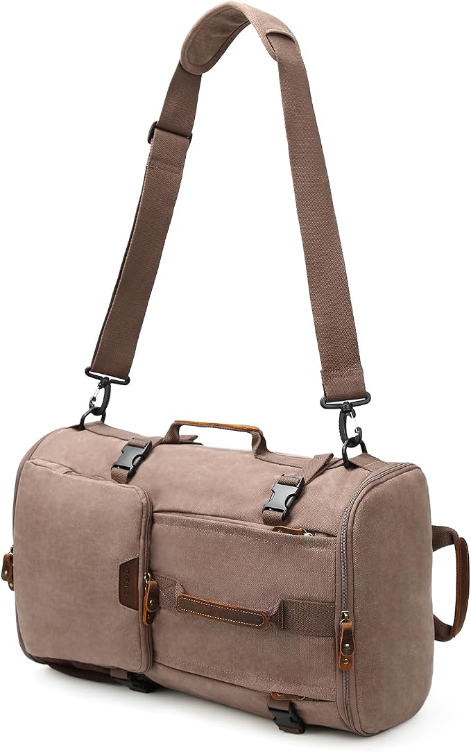 G-FAVOR 40L Travel Backpack, Vintage Canvas Rucksack Convertible Duffel Bag - Image 6