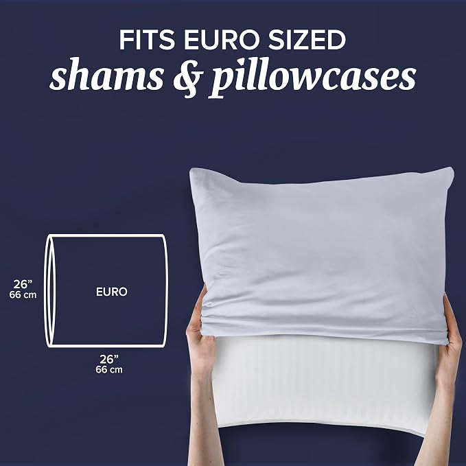 Beckham Hotel Collection Euro Size Throw Pillows, 26 x 26 Down Alternative - Image 4