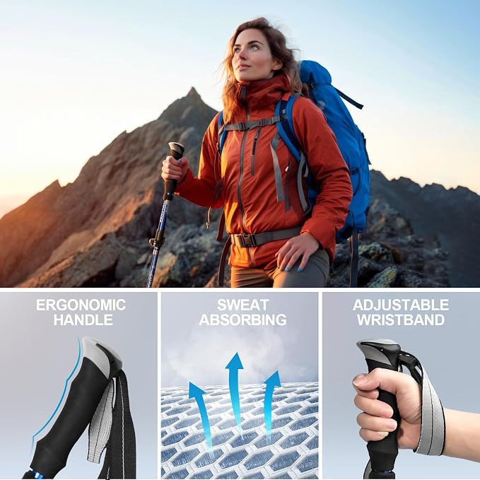 Covacure Trekking Poles Collapsible Hiking Poles - Image 4