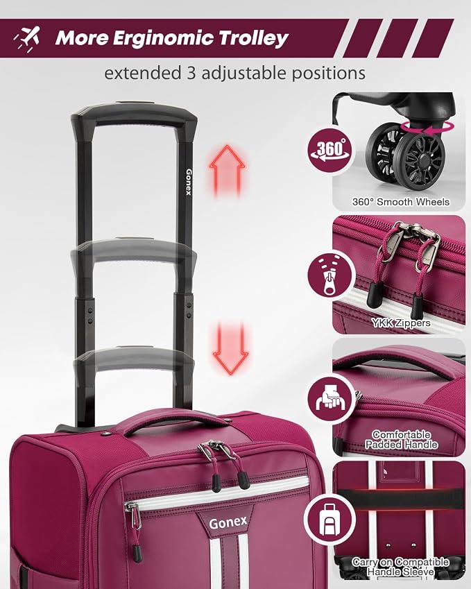 Gonex 16 inch Underseat Carry On Luggage - Image 5