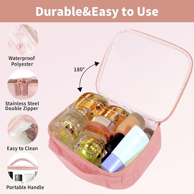 TSA Approved Travel Toiletry Bag, 3 Pack Clear Makeup Bags - Image 5