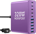 320W USB C Charger Block, 10-Port USB C Charging Station GaN III PD 65W Laptop by MGRNPONY