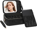 Chomeiu Makeup Bag with LED Mirror, Travel Cosmetic Train Case by Chomeiu