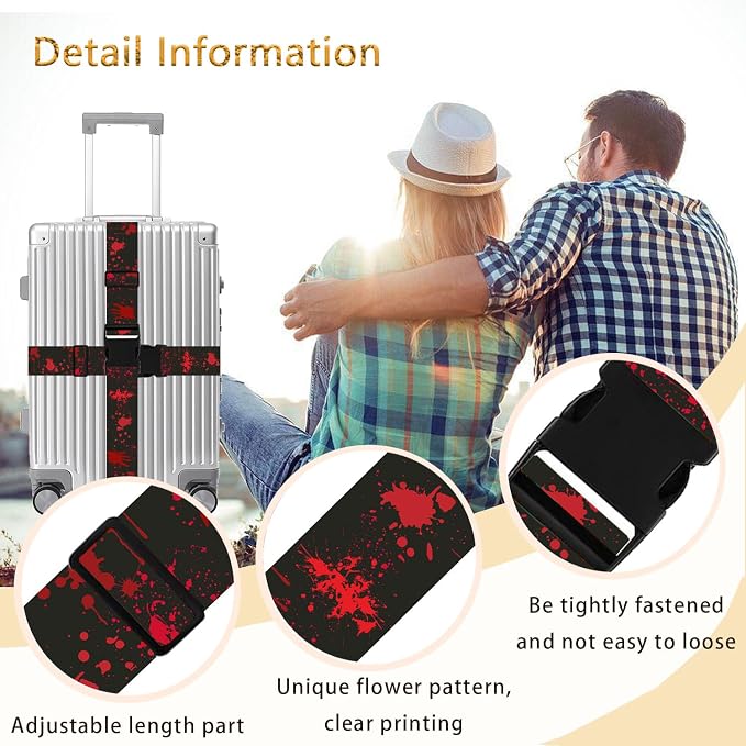 Horror Luggage Straps for Suitcases TSA Approved, Luggage Identifiers for - Image 5