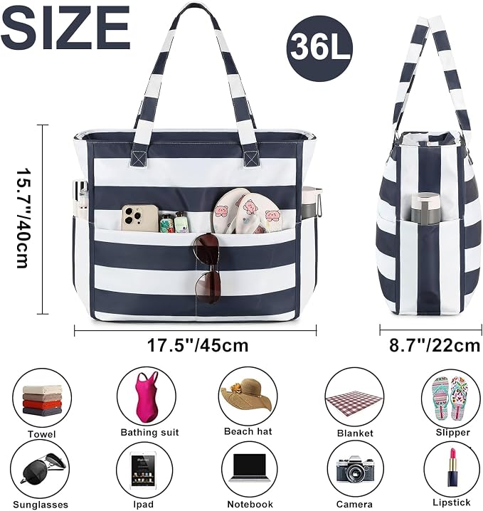 Waterproof Beach Tote Pool Bags - Image 8