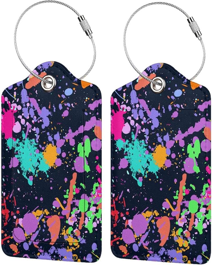 2 Pack Colorful Pop Art Luggage Tag by OUZPGAQ