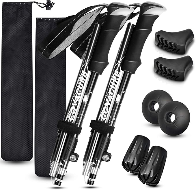 Covacure Trekking Poles Collapsible Hiking Poles by covacure