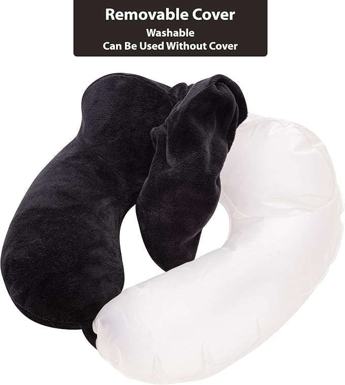 Inflatable Travel Neck Pillow: Extra-Soft, Cushion. - Image 7